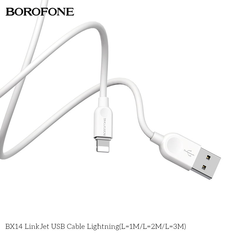 BOROFONE BX14 LinkJet USB-A to Lightning cable 2m NZ